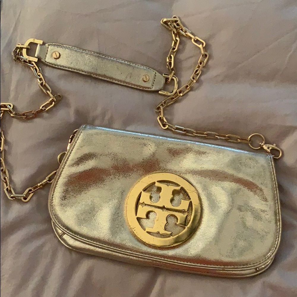SALE!! Tory Burch Gold Metallic Crossbody